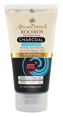 African Extracts Rooibos Skin Care Purifying Detoxifying Charcoal Cleansing Gel