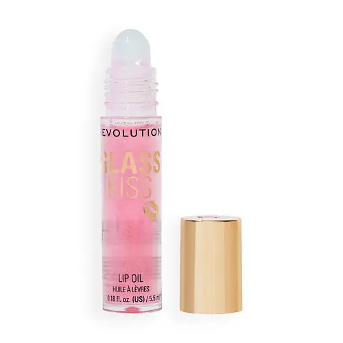 Revolution Beauty Glass Kiss Roller Ball Lip Oil Fairytale Peach Shimmer