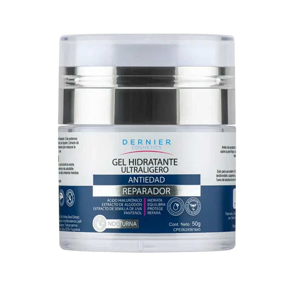 Dernier Cosmetics Gel Hidratante Ultraligero Antiedad Reparador Para La Noche
