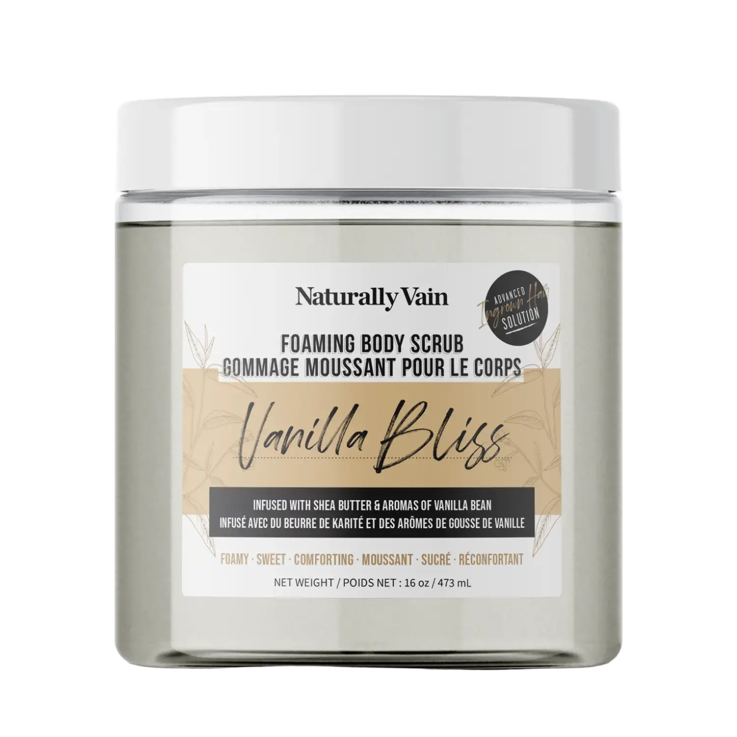 Naturally Vain Vanilla Bliss Foaming Body Scrub