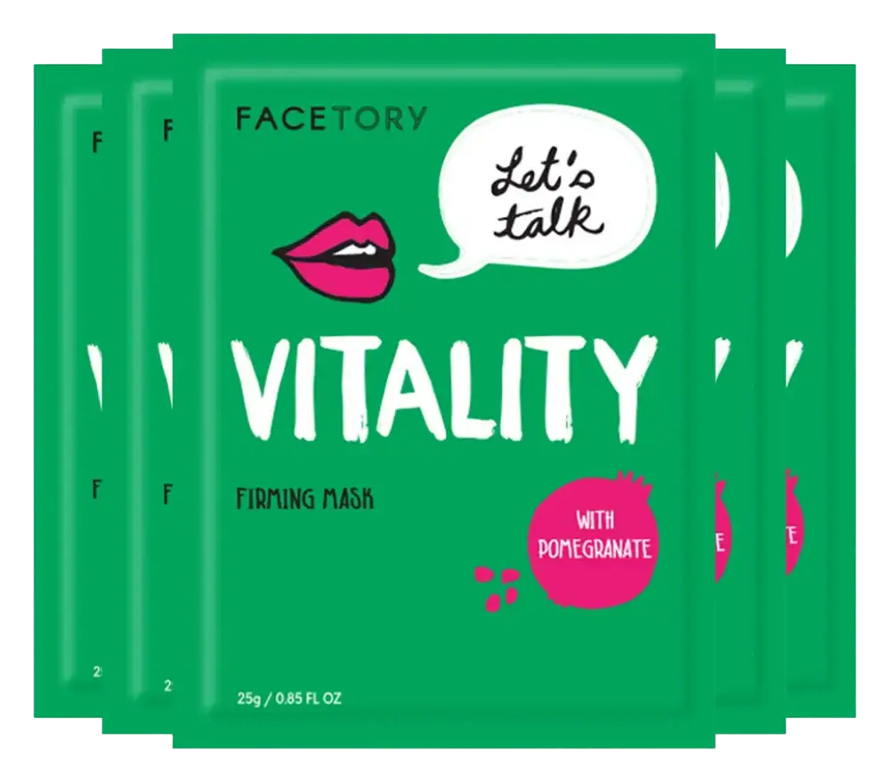 Facetory Let's Talk, Vitality Pomegranate Antioxidant Firming Mask