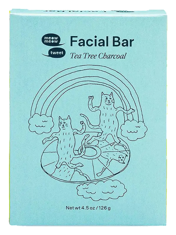 Meow Meow Tweet Facial Bar Tea Tree Charcoal