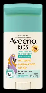 Aveeno Kids Continuous Protection Mineral Sunscreen Stick SPF 50