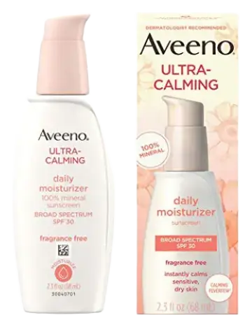Aveeno Ultra-Calming Fragrance-Free Daily Facial Moisturizer With SPF 30