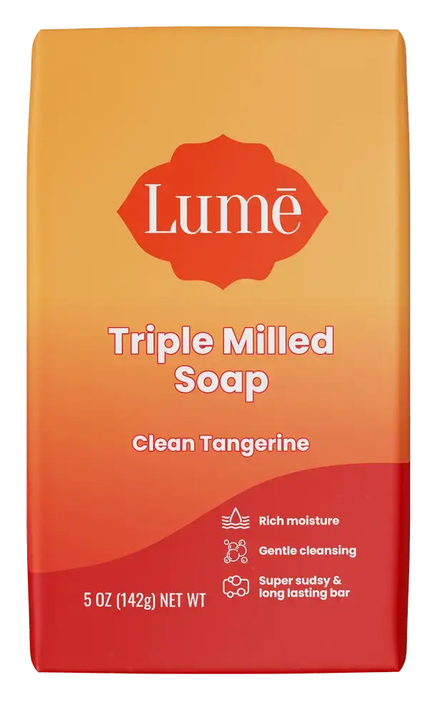 Lume Triple Milled Soap Bar Clean Tangerine