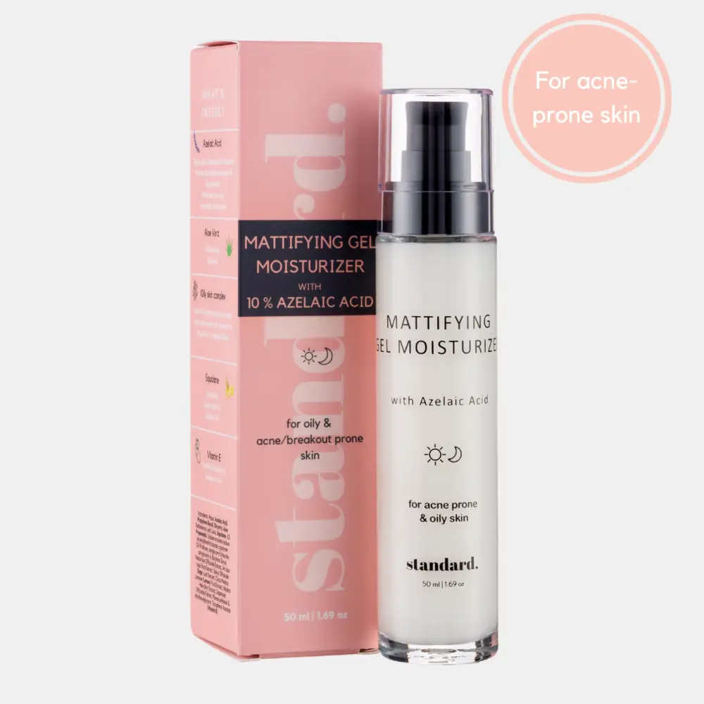 Standard Skin and Beauty Mattifying Gel Moisturiser With 10% Azelaic Acid