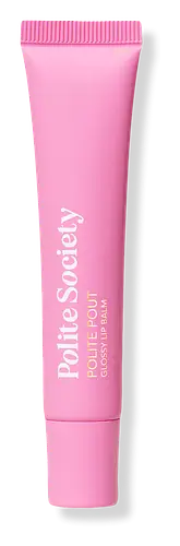 Polite Society Polite Pout Glossy Lip Balm Pink Grapefruit