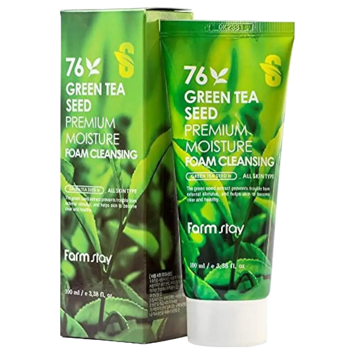 Farm Stay 76 Green Tea Seed Premium Moisture Foam Cleansing