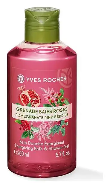Yves Rocher Energizing Bath & Shower Gel Pomegranate Pink Berries