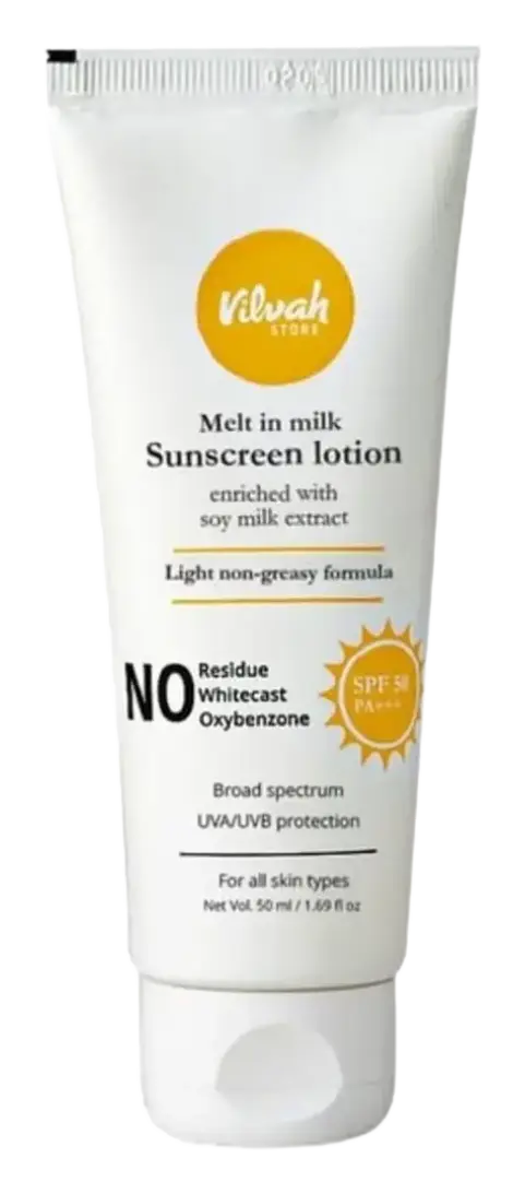 Vilvah Melt-In-Milk Sunscreen Lotion SPF 50