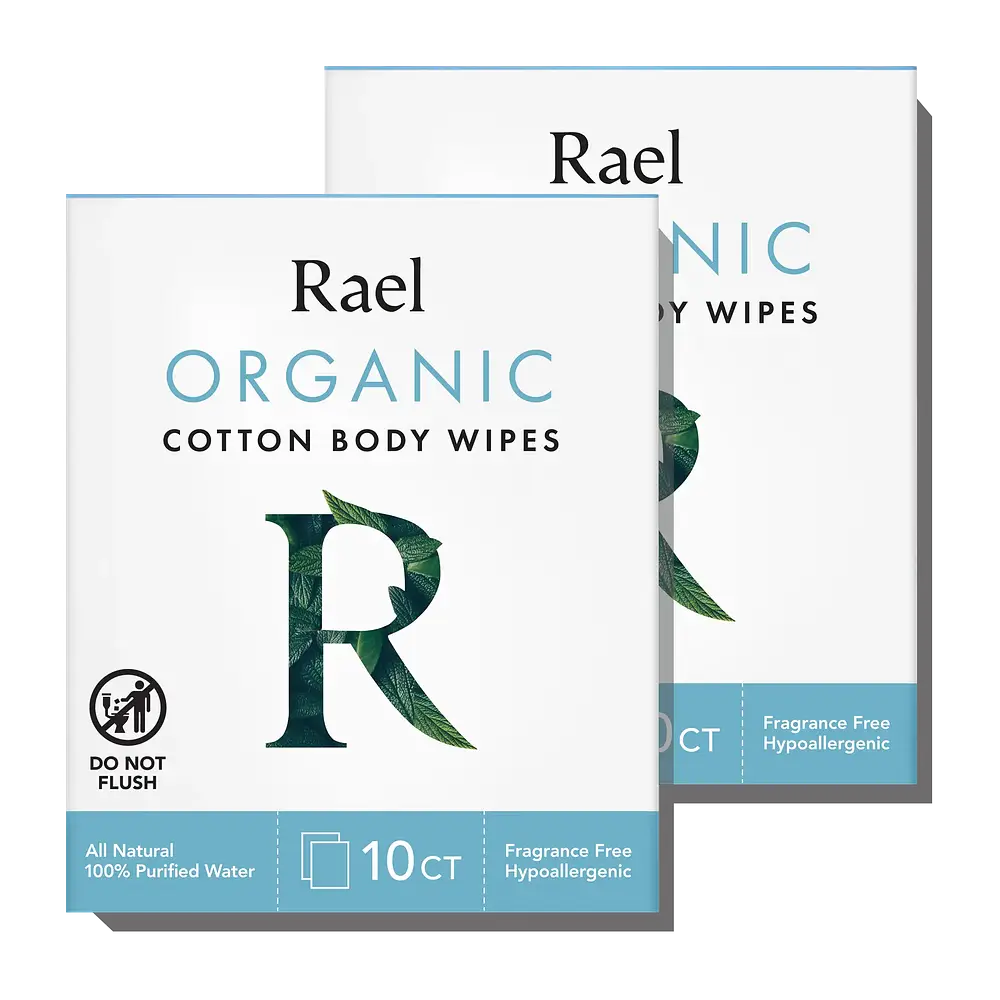 Rael Organic Cotton Body Wipes