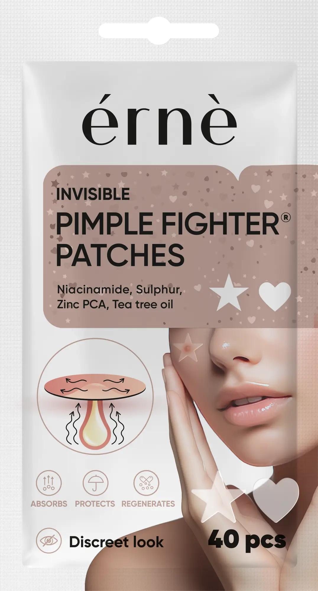 Érnè Pimple Fighter Patches Stars/Hearts