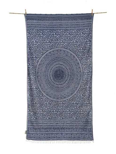 MOA Traditional Peshtemal Towel Inky Blue