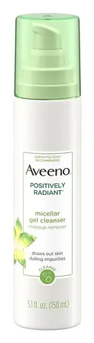 Aveeno Positively Radiant Micellar Gel Cleanser Makeup Remover