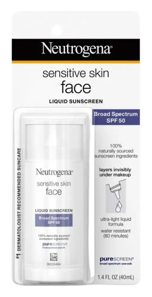 Neutrogena Sensitive Skin Liquid Face Sunscreen SPF 50