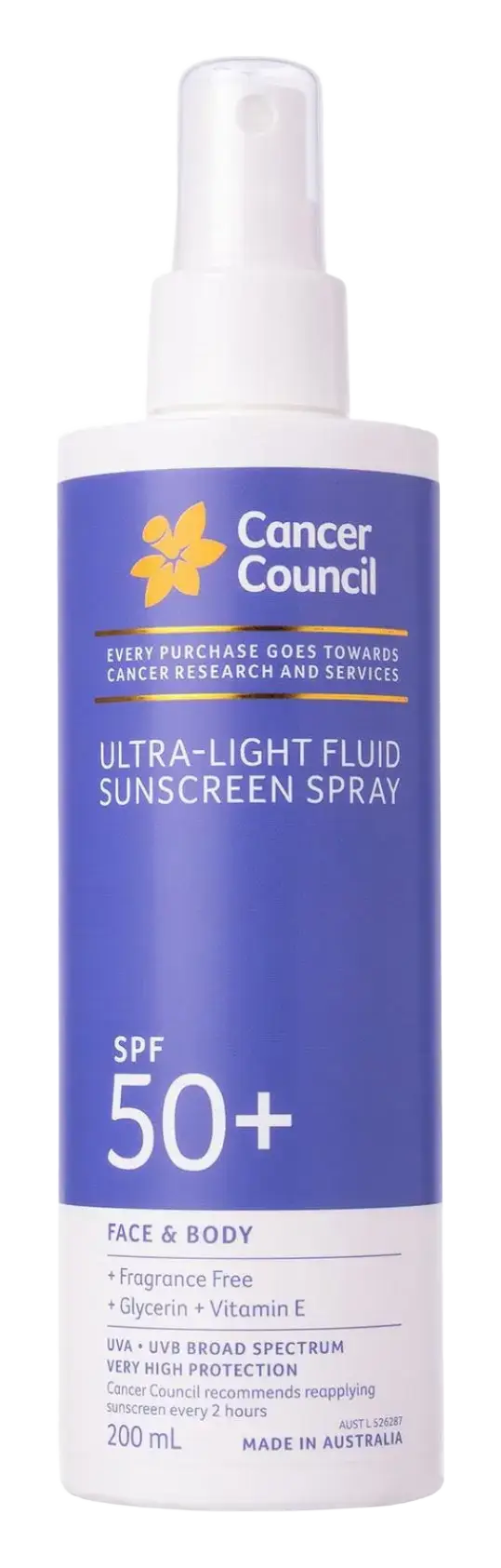 Cancer Council Ultra-Lightweight Sunscreen Spray SPF 50+