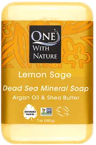 One With Nature Dead Sea Mineral Soap Lemon Sage