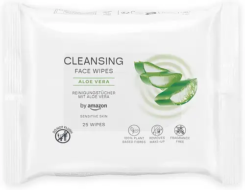Amazon Basics Cleansing Face Wipes Aloe Vera