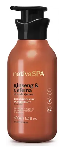 O Boticário Loção Drenante Desodorante Corporal Nativa SPA Ginseng e Cafeína