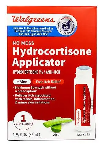 Walgreens No Mess Hydrocortisone Applicator Roller