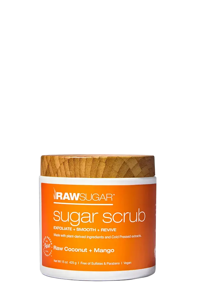 Raw Sugar Whipped Scrub For Sensitive Skin Raw Coconut + Mango