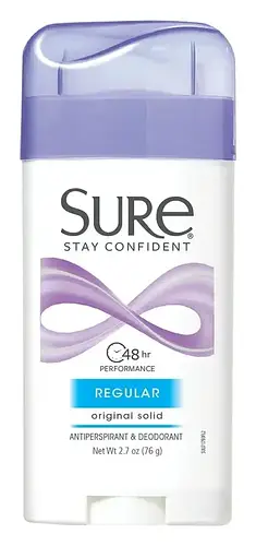 Sure Original Solid Antiperspirant Deodorant Stick Regular Scent