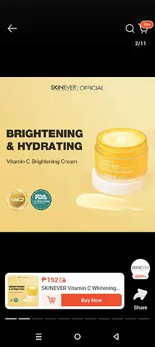Skinever vitamin c whitening cream hydration moisture brightening face carem skin care