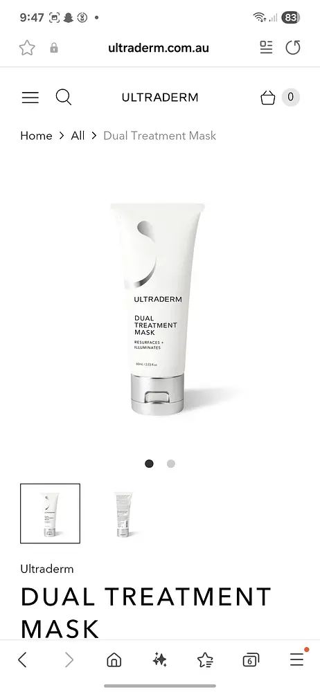 Ultraderm Dual Treatment Mask