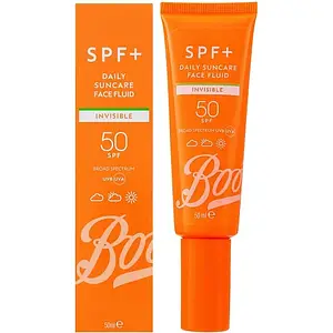Boots SPF+ Invisible Daily Suncare Face Fluid SPF 50