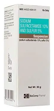 BioComp Pharma Sodium Sulfacetamide 10% and Sulfur 5% Cleanser