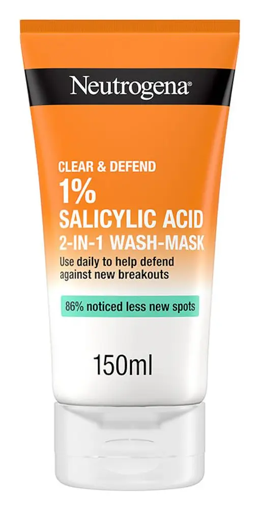 Neutrogena Clear & Defend 1% Salicylic Acid 2-In-1 Wash Mask Sweden