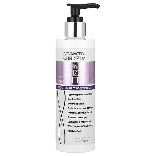 Advanced Clinicals 10-In-1 Frizz Control, Blow Dry Heat Protectant
