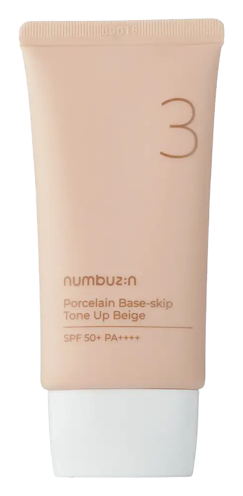 Numbuzin No.3 Porcelain Base-Skip Tone Up  SPF 50+ Beige