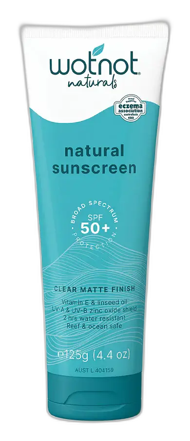 Wotnot Naturals Natural Sunscreen Clear Matte Finish SPF 50