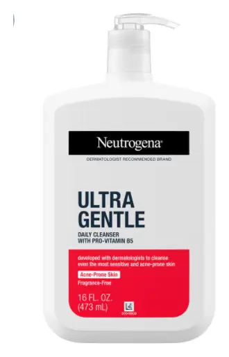 Neutrogena Ultra Gentle Daily Cleanser with Pro-Vitamin B5 for Acne Prone Skin
