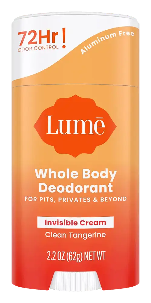 Lume Whole Body Deodorant Invisible Cream Stick Clean Tangerine