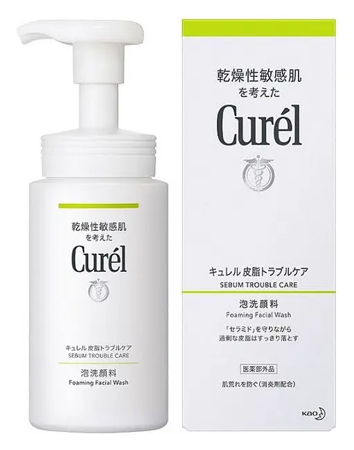 Curel Sebum Trouble Care Foaming Facial Wash