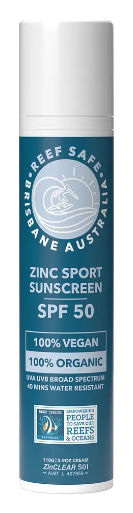 Reef Safe Zinc Sport Sunscreen SPF 50 Tan