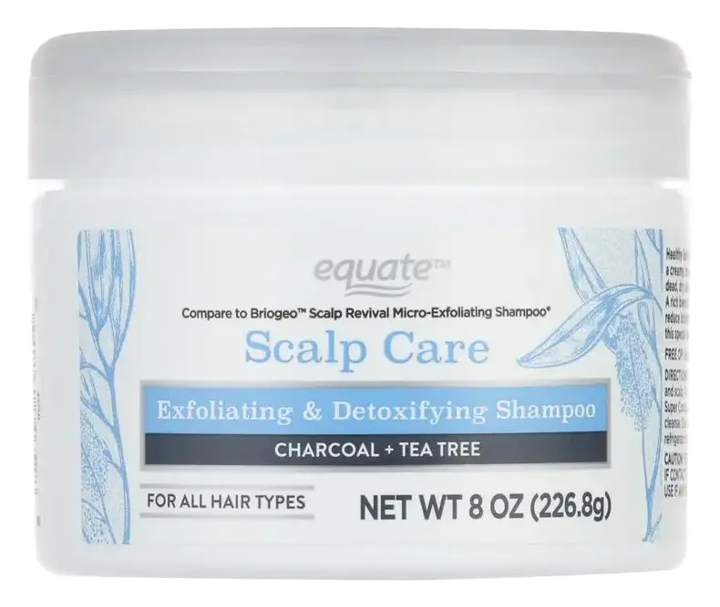 Equate Scalp Care Exfoliating & Detoxifying Daily Shampoo with Charcoal + Tea Tree