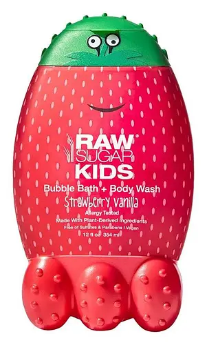 Raw Sugar Kids Bubble Bath + Body Wash Strawberry Vanilla