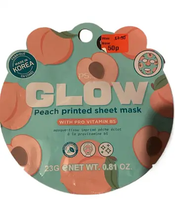 Primark PS... Glow Peach Printed Sheet Mask