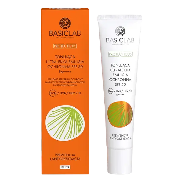 BasicLab Tonująca Ultralekka Emulsja Ochronna SPF 50