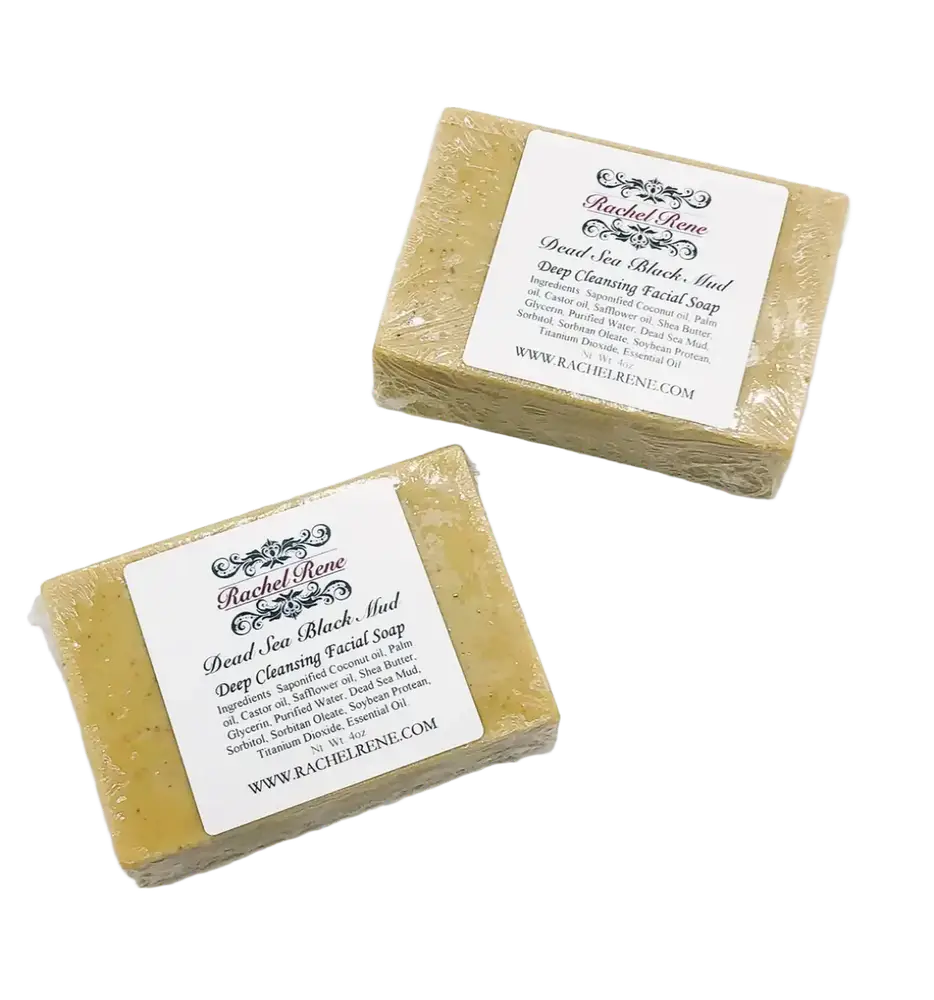 Rachel Rene Dead Sea Black Mud Deep Cleansing Facial Soap Bar