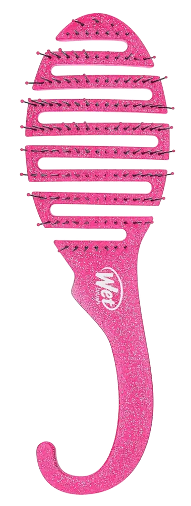 Wet Brush Shower Detangler Brush Pink Glitter