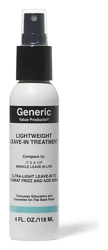 Generic Value Products Lightweight Leave-In Treatment Compare to It’s a 10 Miracle Leave-In Lite