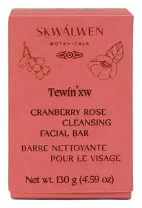 Skwalwen Botanicals Tewín’xw Cranberry Rose Cleansing Facial Bar