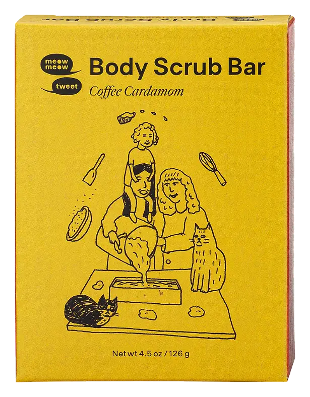 Meow Meow Tweet Body Scrub Bar Coffee Cardamom