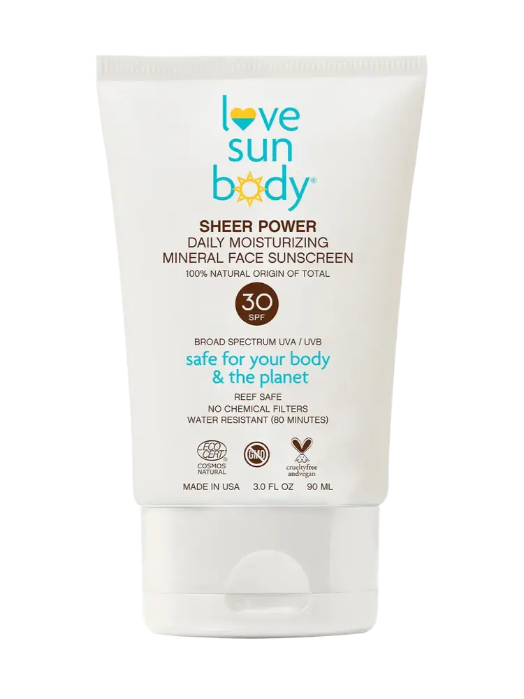 Love Sun Body Sheer Power Daily Moisturizing Mineral Face Sunscreen SPF 30
