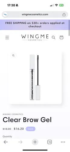 Wingme Cosmetics Clear Brow Gel