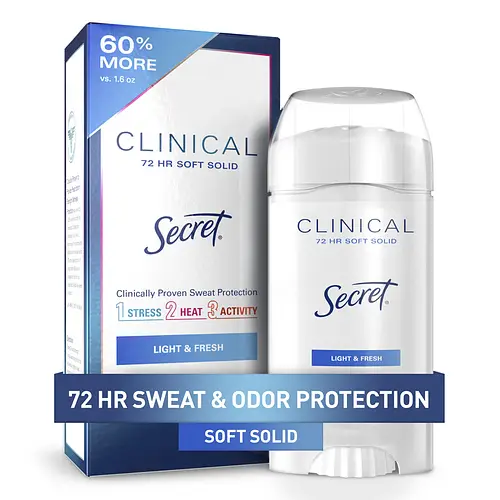 Secret Clinical 72 HR Soft Solid Antiperspirant Deodorant Light & Fresh
